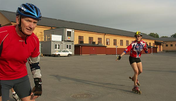 Stockholm Speedskaters, technique training with Céline Weiss.
