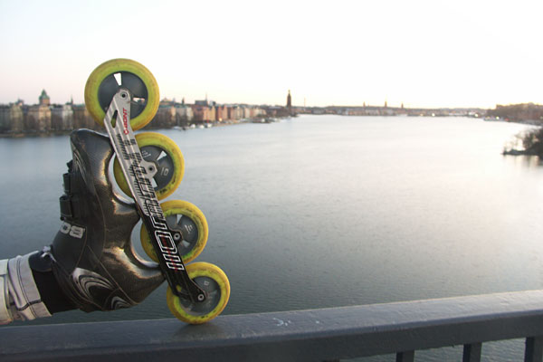 Morning skating on inlines in Stockholm.