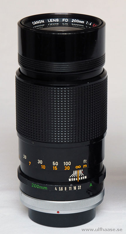 Canon lens FD 200mm f/4 S.S.C.