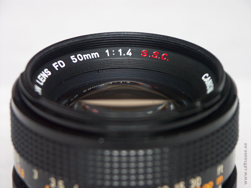 Canon lens FD 50mm f/1.4 S.S.C.