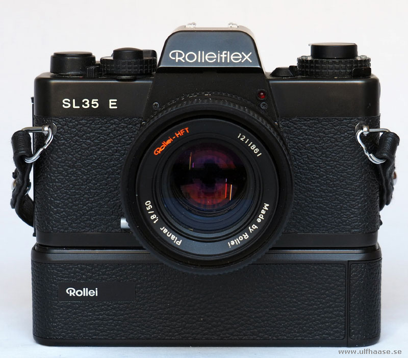 Rolleiflex SL35 E with Rollei Autowinder E. Lens Rollei 50mm f/1.8