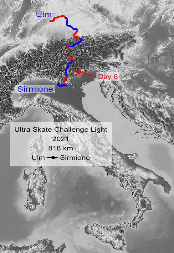 Ultra Skate Challenge (USC) 2021, route map.