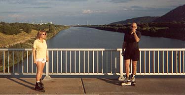 Donauinsel Vienna/Wien, inline skating