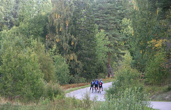 An autumn tour in Roslagen on inline skates.