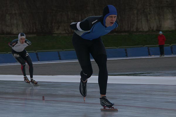 Swedish Championships 2006, speed skating, ice, Joel Eriksson and Oliver Sundberg.