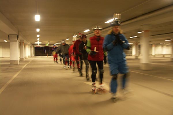 Lucia inline skating.