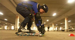 Lucia inline skating.