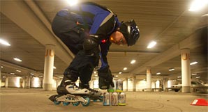 Lucia inline skating.