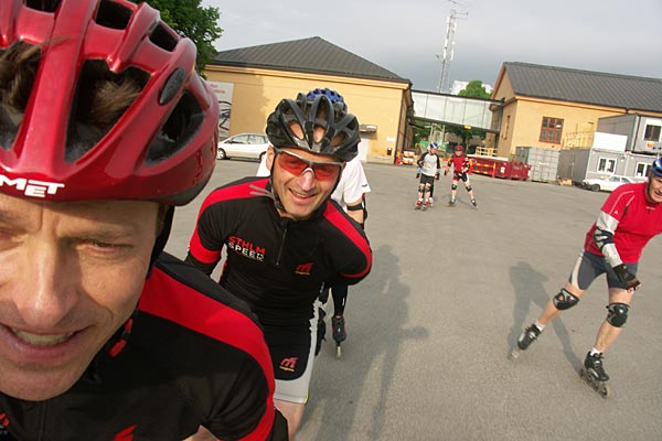 Stockholm Speedskaters, technique training with Céline Weiss.