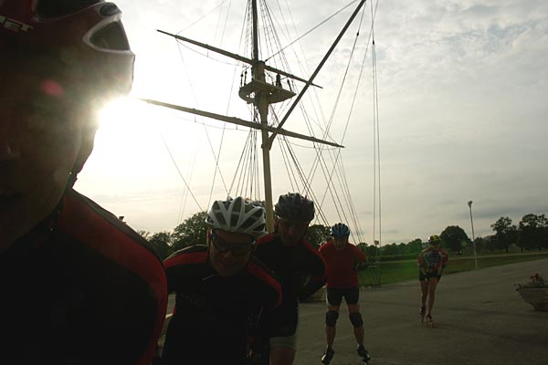 Stockholm Speedskaters, technique training with Céline Weiss.