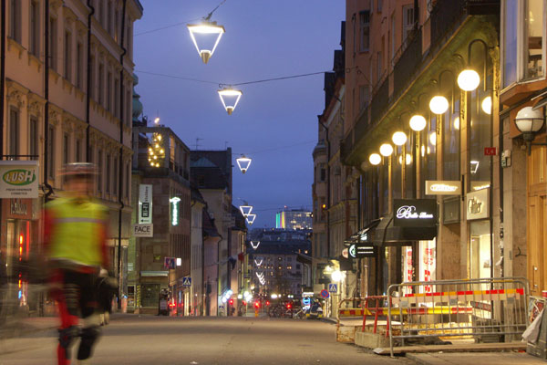 Morning skating on inlines in Stockholm.