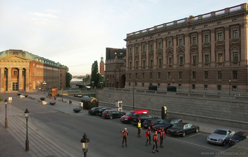 Morning skating on inlines in Stockholm.