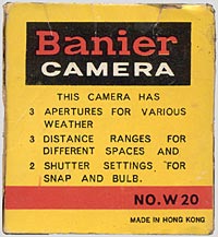 Origial box for Banier camera