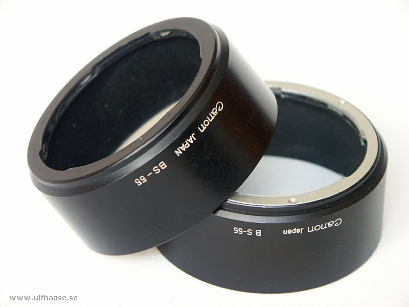 Canon FD lens hood BS-55 (plastic and metal)