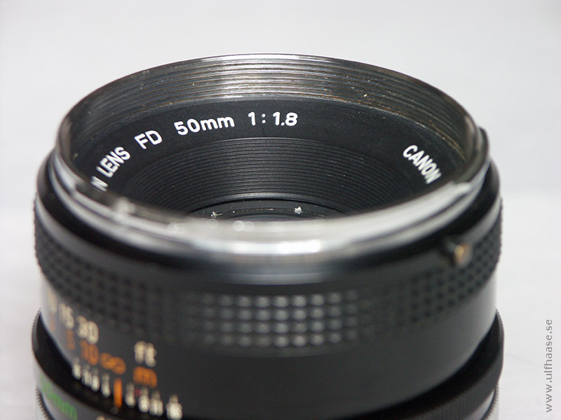 Canon lens FD 50mm f/1.8 'chrome nose'