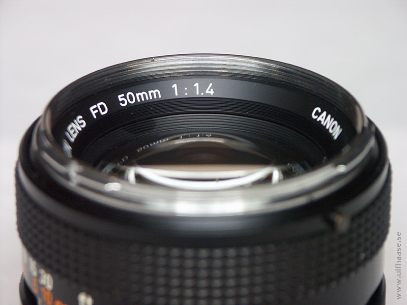 Canon lens FD 50mm f/1.4 'chrome nose'