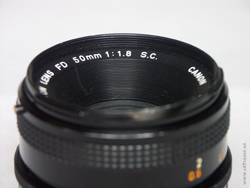 Canon lens FD 50mm f/1.8 S.C.