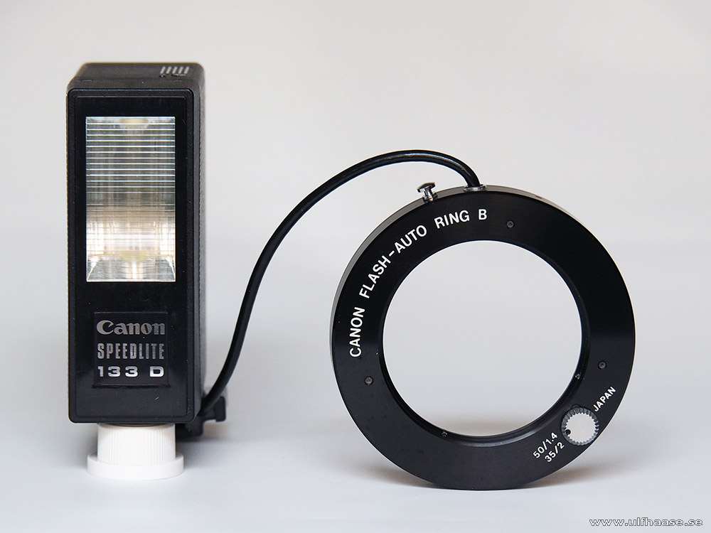 Canon Flash Auto Ring B and Canon Speedlite 133D