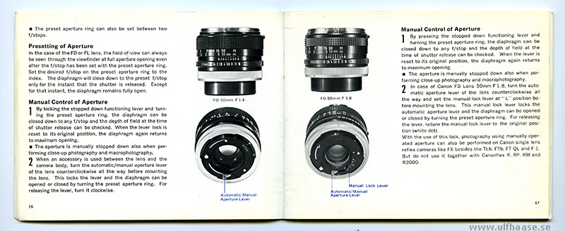 Canon FTb manual June 1972