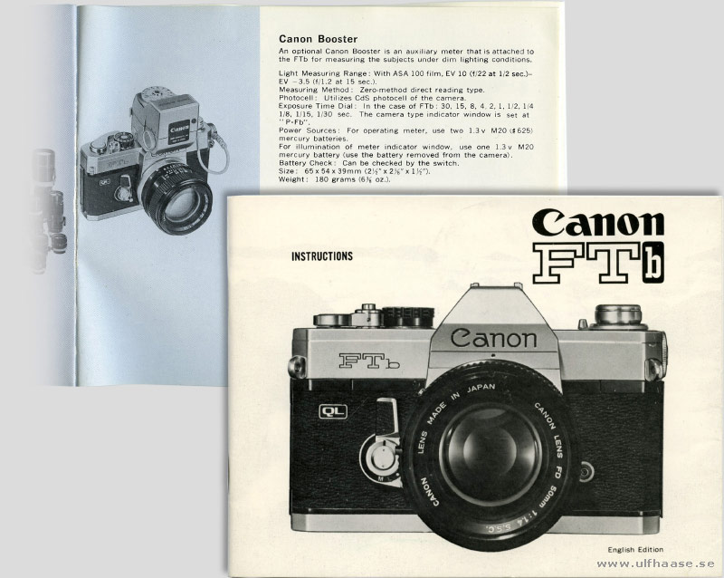 Canon FTb manual July 1973