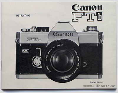 Canon FTb, manual