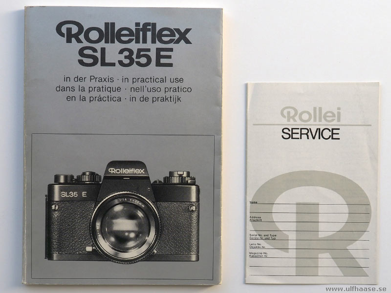 Rolleiflex SL35 E, manual