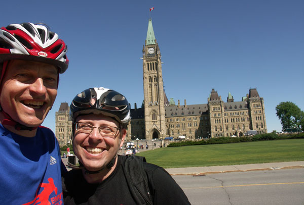 Michael Garvin and Ulf Haase inline skating in Ottawa 2012