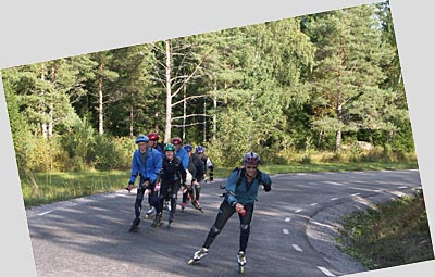 Inline skating on Gräsö.