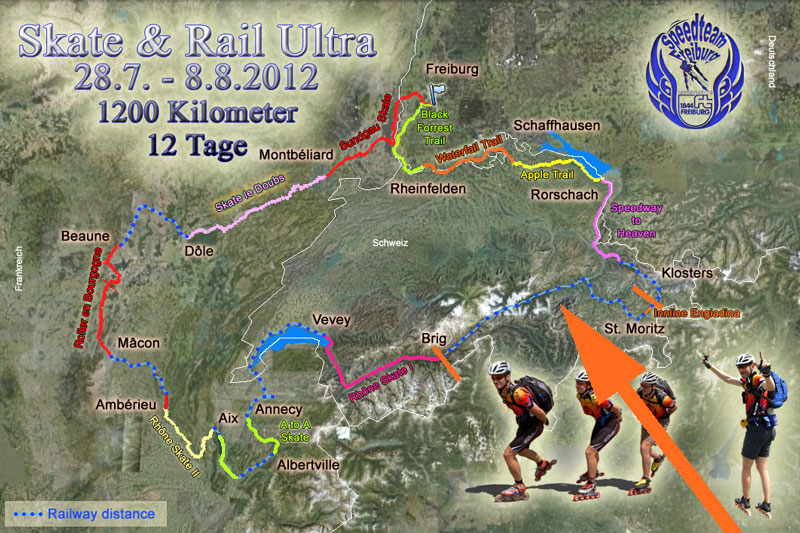 Skate & Rail Ultra 2012, route map made by Michael Seitz.
