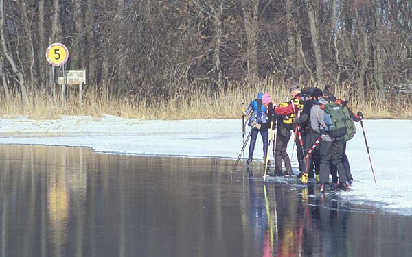 Ice skating on Björköfjärden and Lidöfjärden.