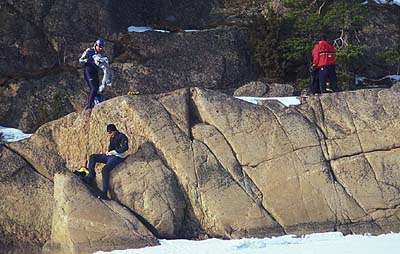 Ice skating on Björköfjärden and Lidöfjärden.