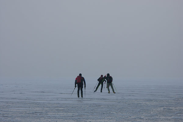 Ice skating in the Stockholm archipelago