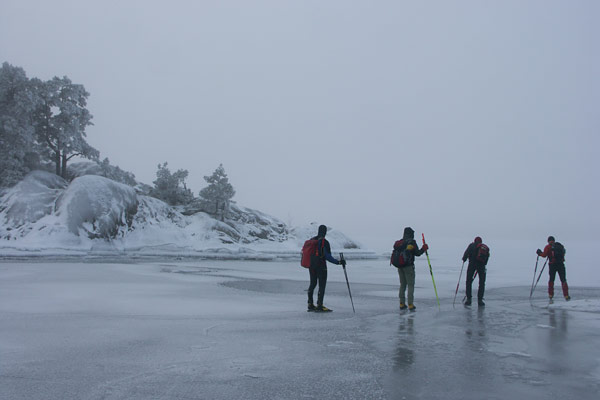 Ice skating in the Stockholm archipelago