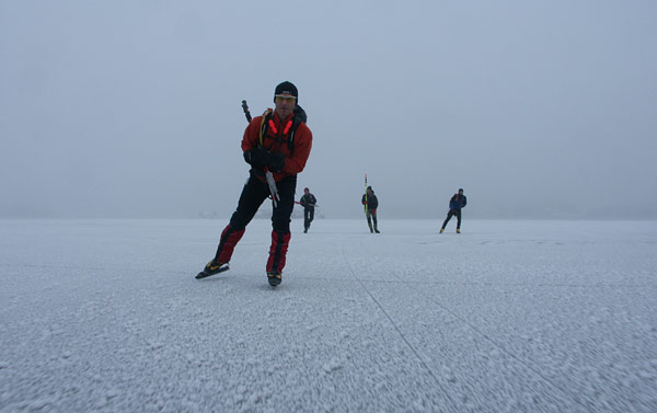 Ice skating in the Stockholm archipelago