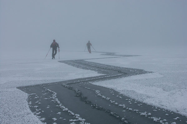 Ice skating in the Stockholm archipelago