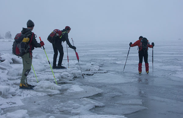 Ice skating in the Stockholm archipelago