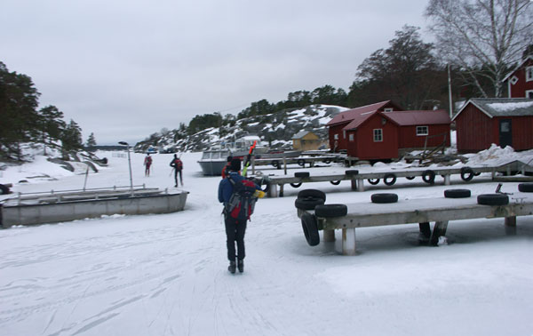 Ice skating, Stockholm archipelago.