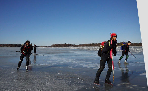 Örebrotur 2011 ice skating långfärdsskridsko