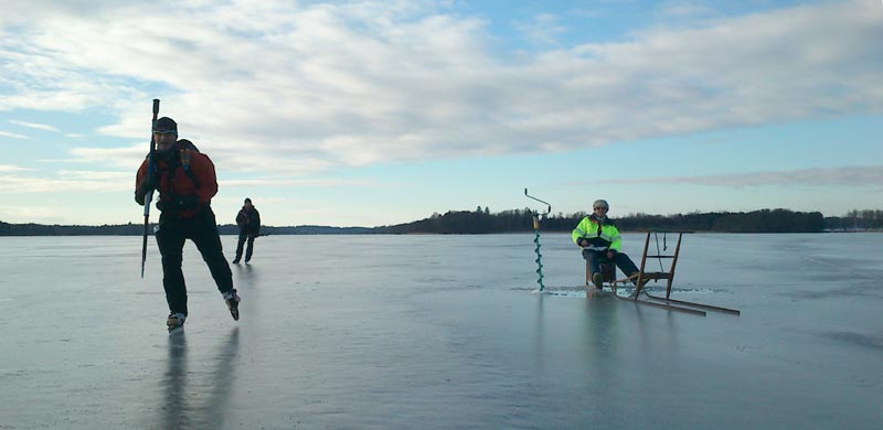 Örebrotur 2013 ice skating långfärdsskridsko