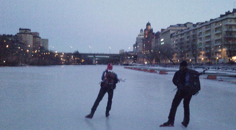 Örebrotur 2013 ice skating långfärdsskridsko