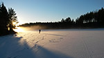 Ice skating on Lake Fjärden in Gästrikland