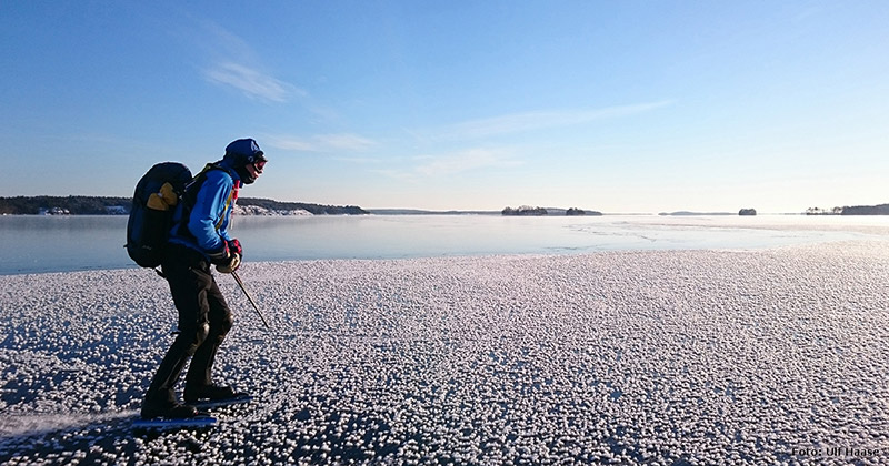 Ice skating on Lake Mälaren 2016.