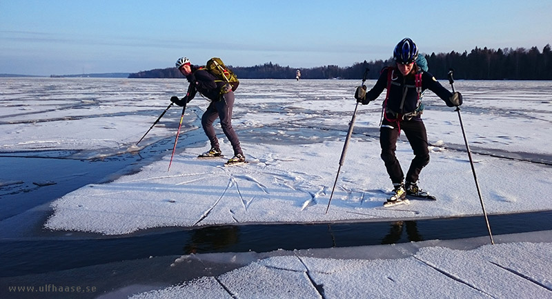 Ice skating on Lake Mälaren.