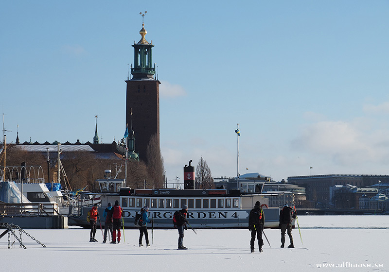 Ice skating in Stockholm city