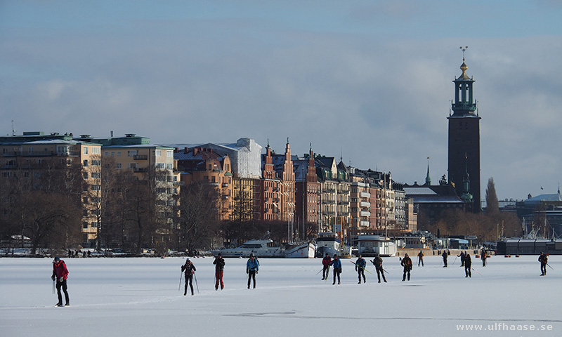 Ice skating in Stockholm city