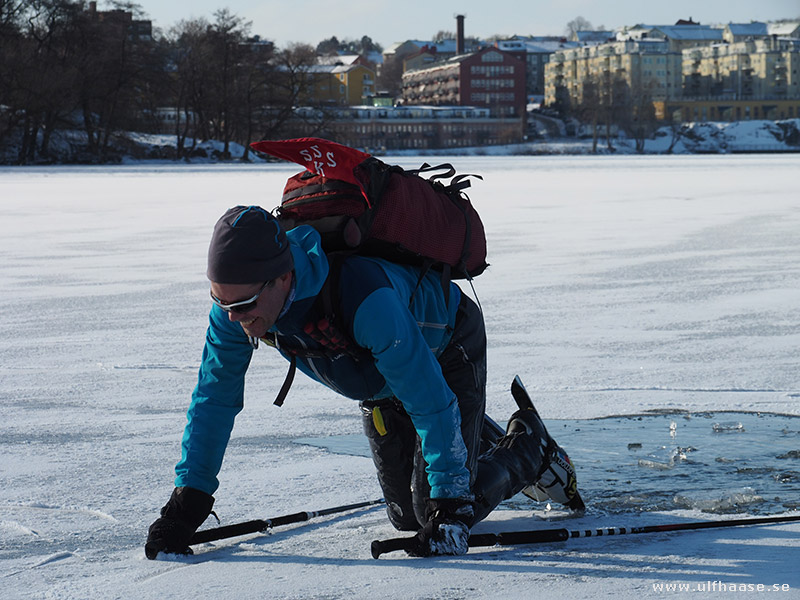 Ice skating in Stockholm city