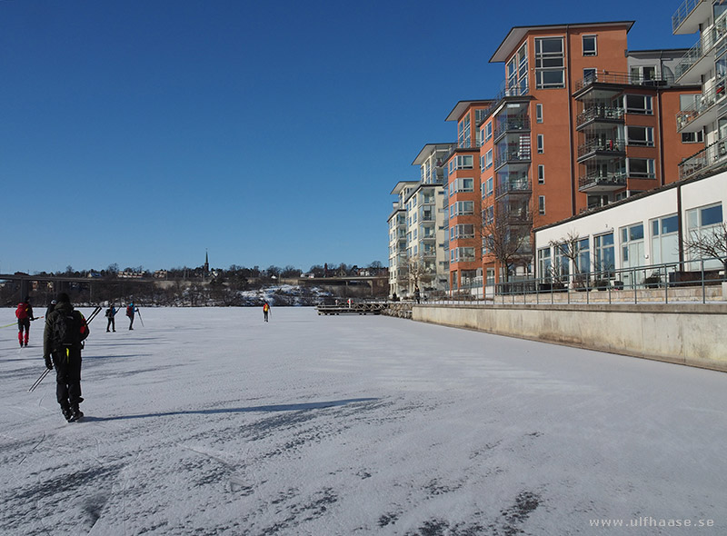 Ice skating in Stockholm city