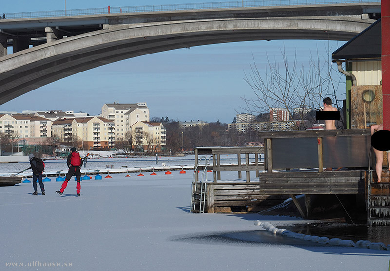 Ice skating in Stockholm city