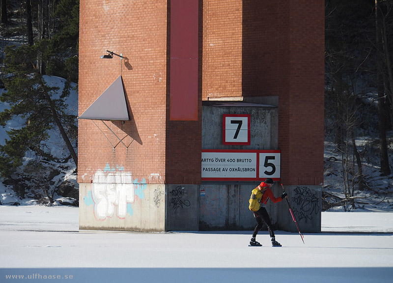 Ice skating in Stockholm city