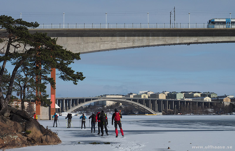 Ice skating in Stockholm city